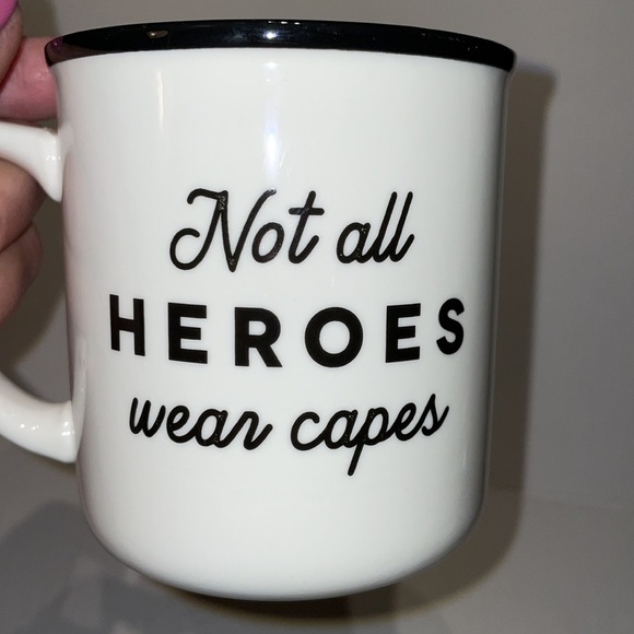 ‘Not All Heroes Wear Capes’ coffee mug. 14 oz - Picture 5 of 5